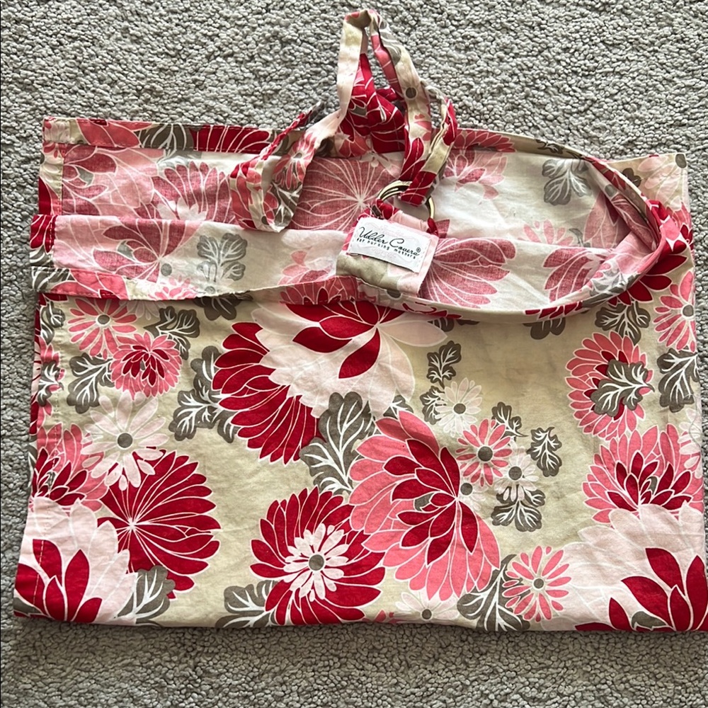 Floral Pink and Gray Nursing Cover